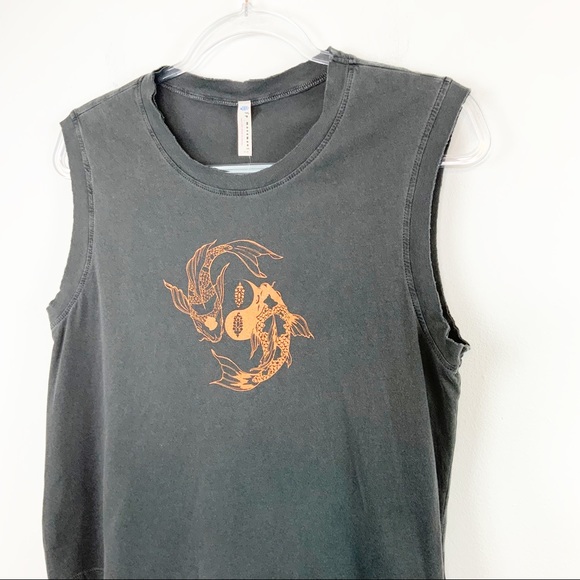 NWT Free People Movement Don’t Be Koi Tee in Black - Picture 5 of 16